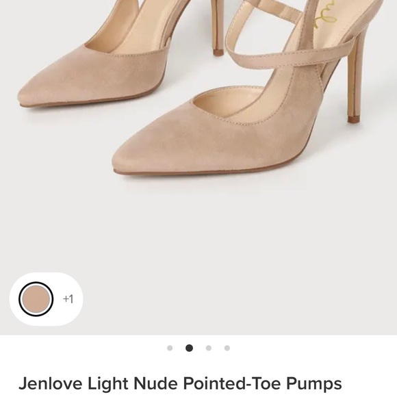 Nude Pointed Toe Pumps - Picture 1 of 4